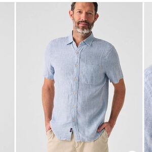 Faherty short Sleeve palma linen shirt